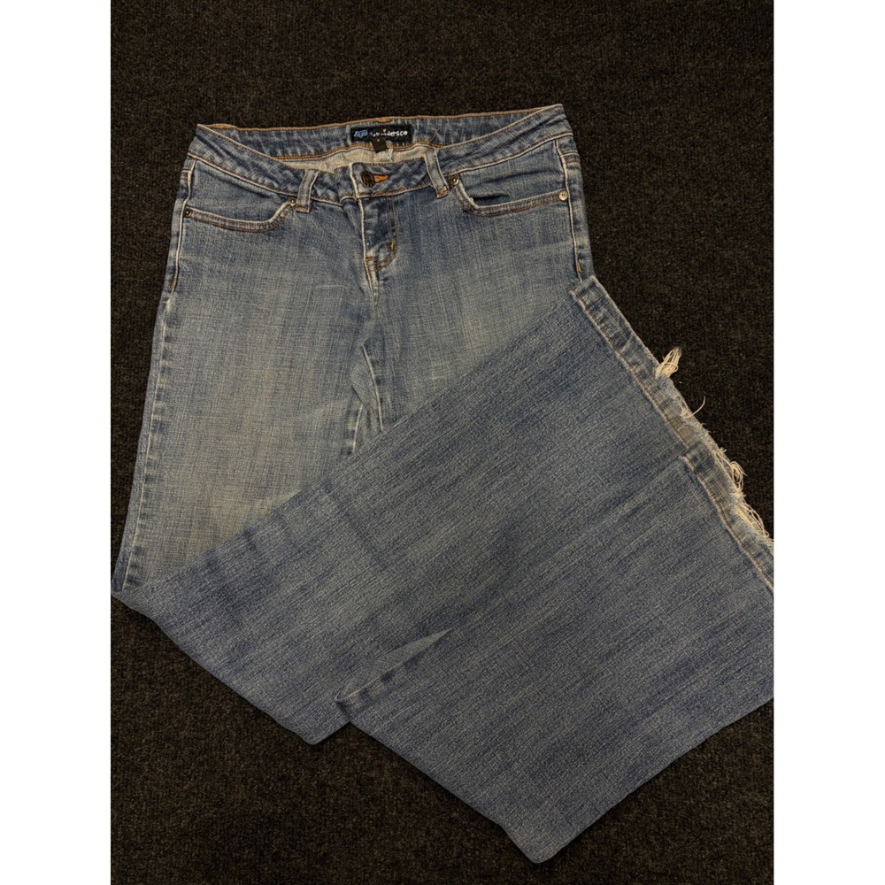 Fox Racing Fox Riders Co Blue Denim Bootcut Jeans Womens Size 9 Low Rise Y2K